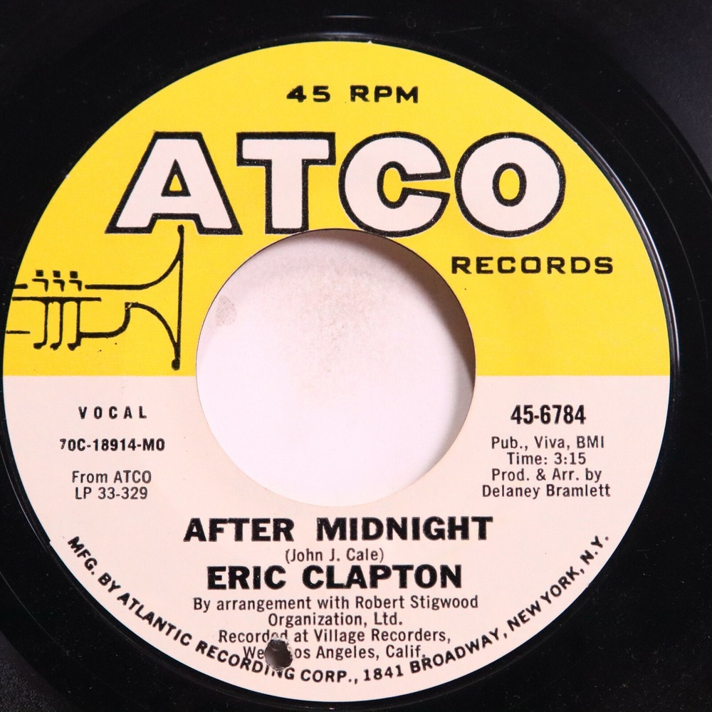 ERIC CLAPTON - AFTER MIDNIGHT / EASY NOW - ROCK 45